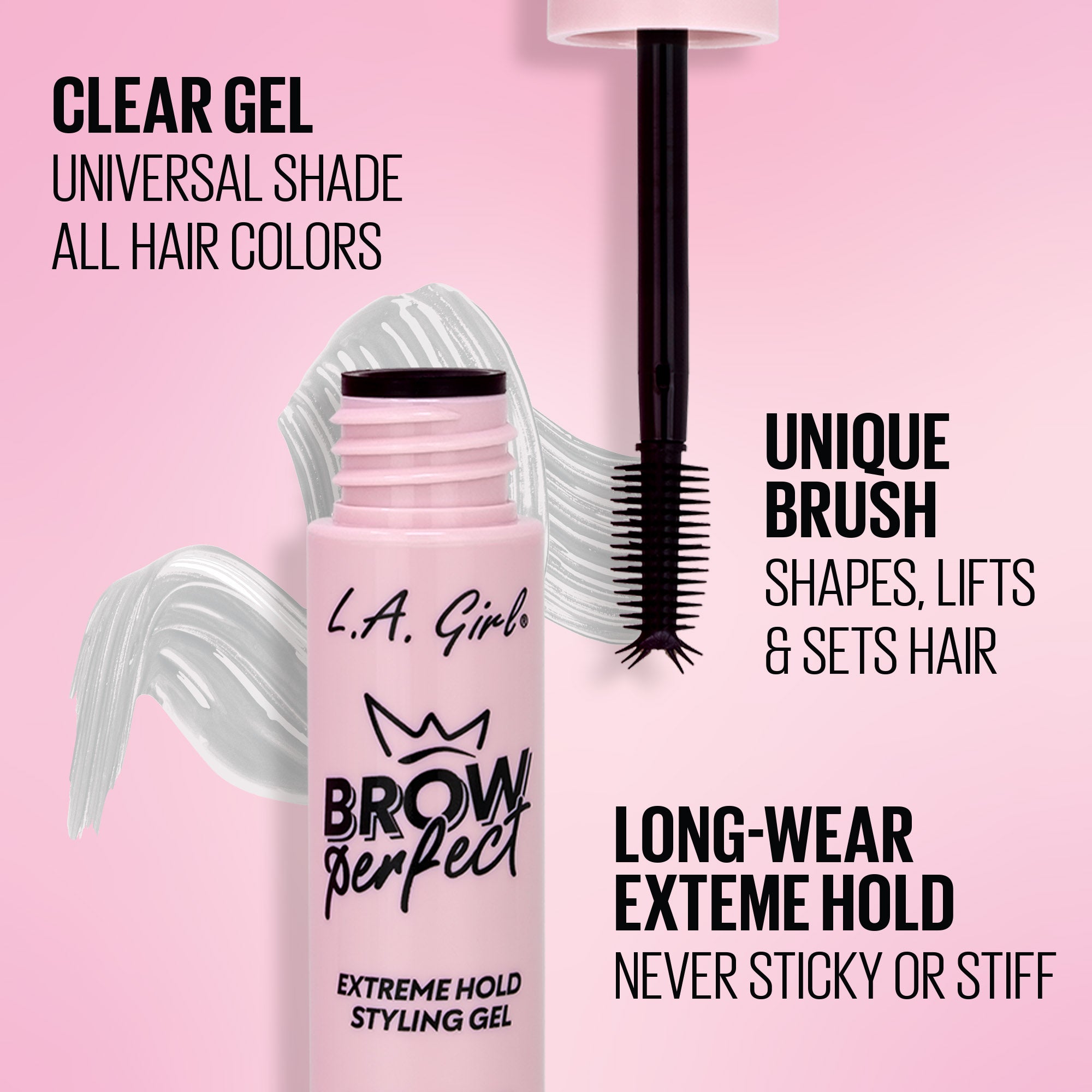 L.A. Girl Brow Perfect GBG389 Gel Clear fixation forte