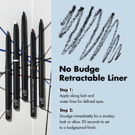 E.L.F Eyes No Budge Eyeliner Rétractable Noir Longue Tenue