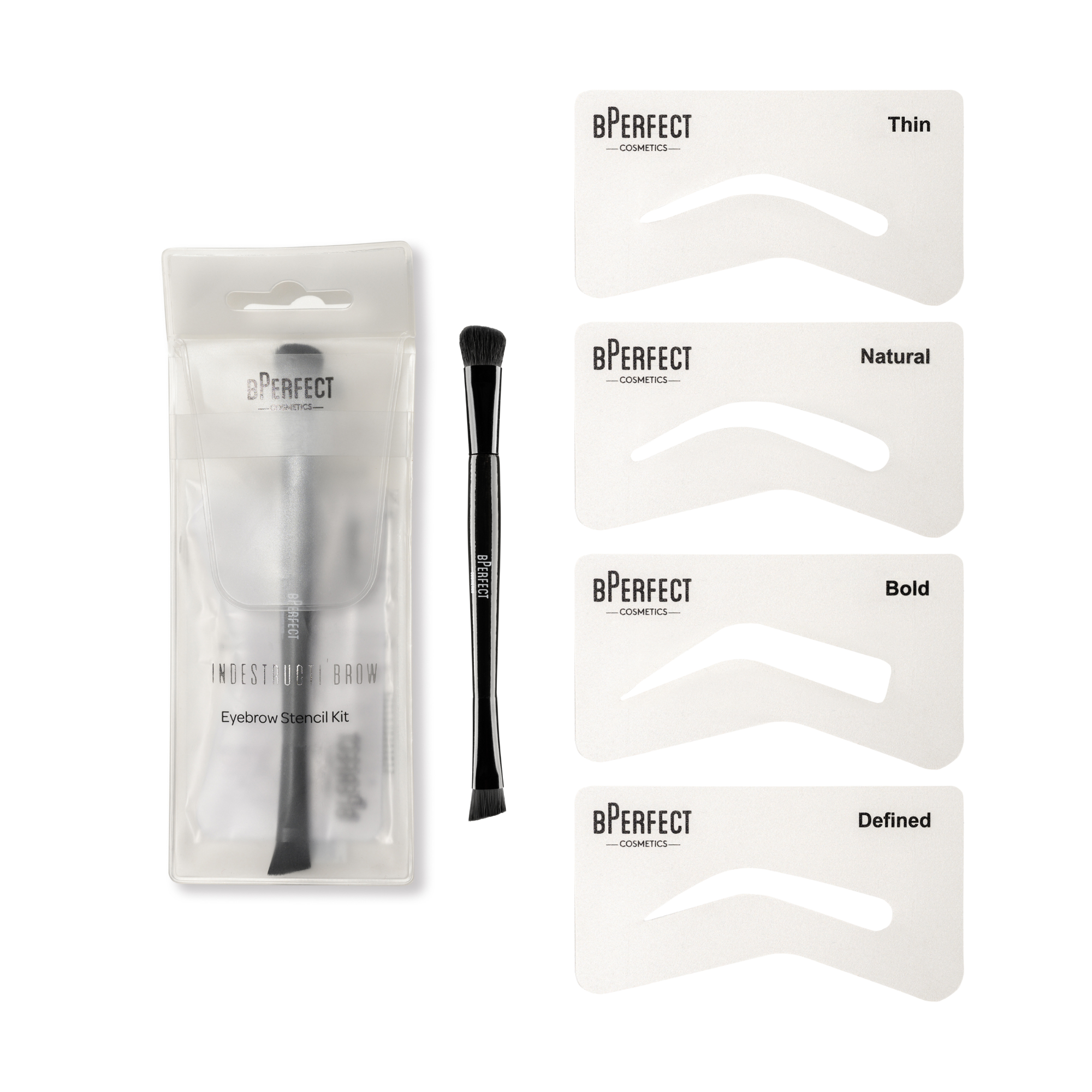 Be Perfect Indestructi'Brow Kit Pochoirs Sourcils 4 Formes 16 g