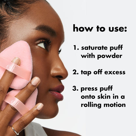 E.L.F Halo Glow houppette poudre visage lavable fini flouté