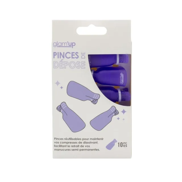 GLAM'UP Les Ongles Pinces de Dépose Semi-Permanent x10