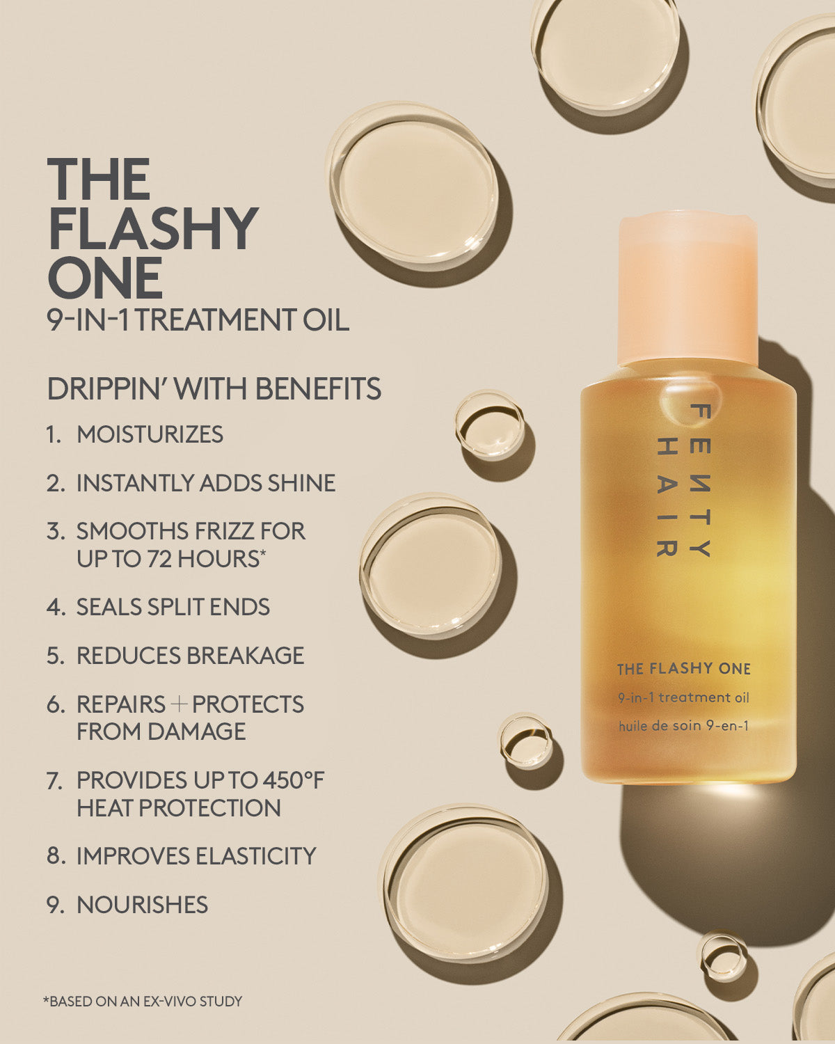 Fenty Beauty Hair The Flashy One Huile Cheveux 9-en-1
