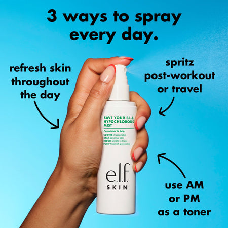 e.l.f. Save Your e.l.f. brume visage acide hypochloreux apaisante