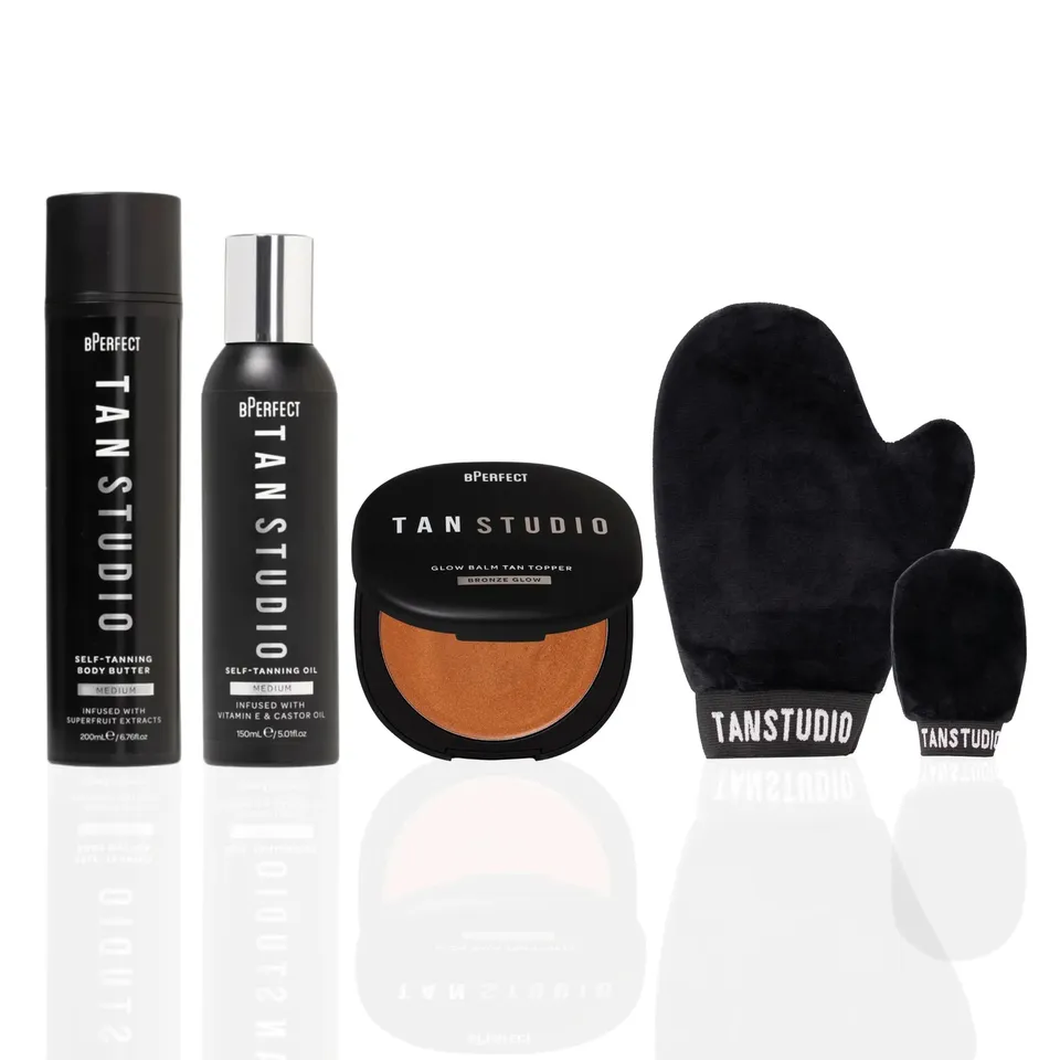BPerfect Tan Studio Bronzed Bundle coffret Medium huile + gant