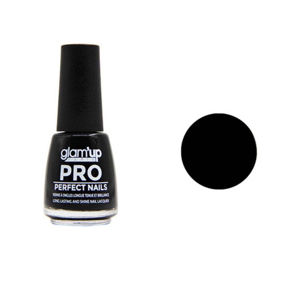 GLAM'UP Les Ongles Vernis XL Pro Effet Gel Black 18 ml