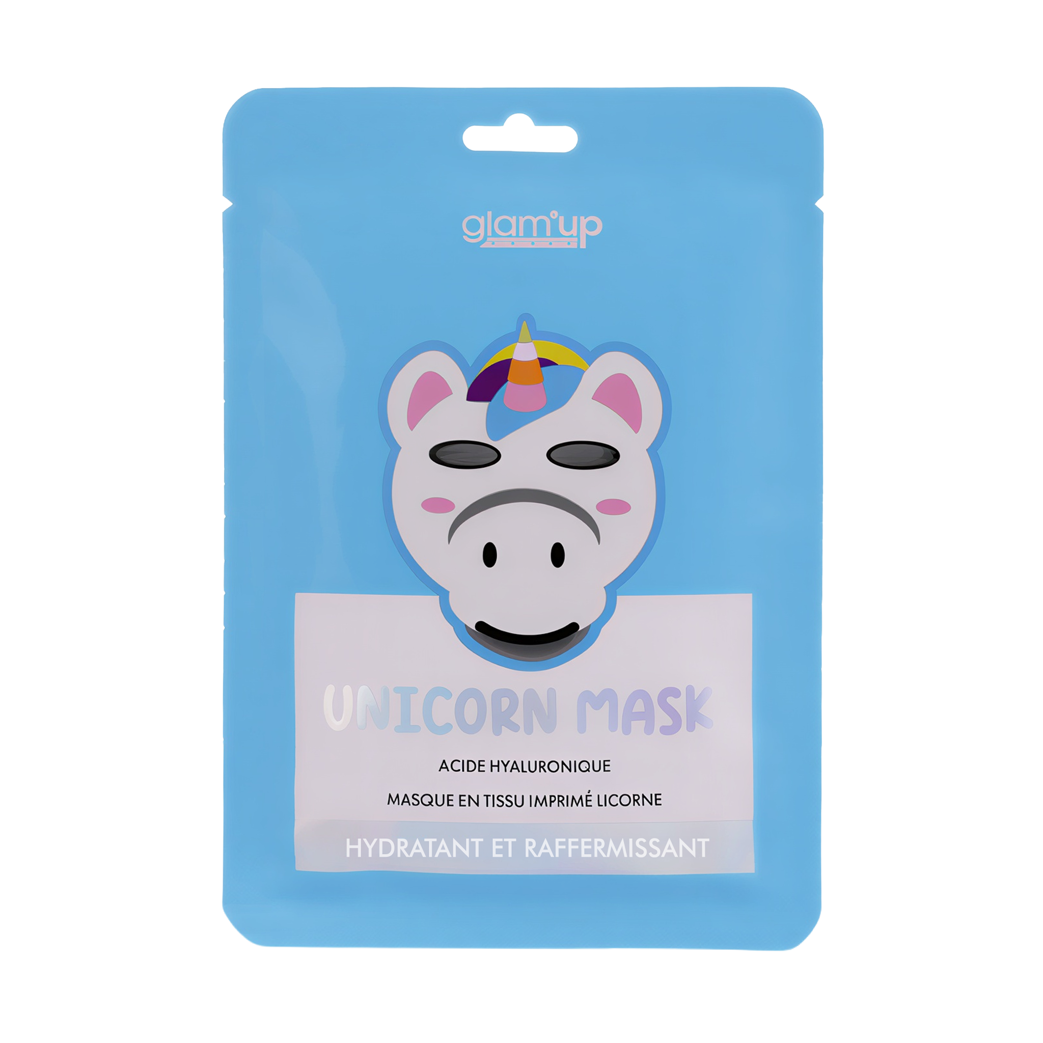 GLAM'UP Skincare Masque en Tissu Licorne Kawaii hydratant