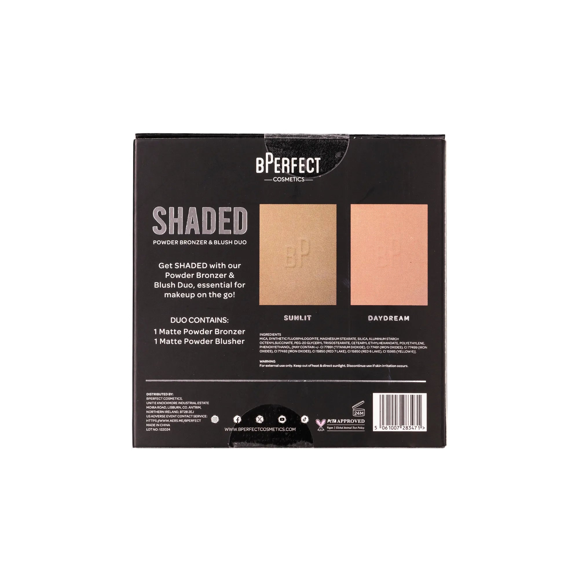BPerfect Shaded Duo Bronzer Blush Poudre 01 Light Miroir