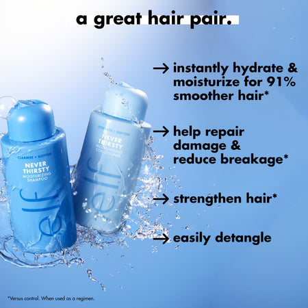 e.l.f. Never Thirsty shampoing hydratant cheveux