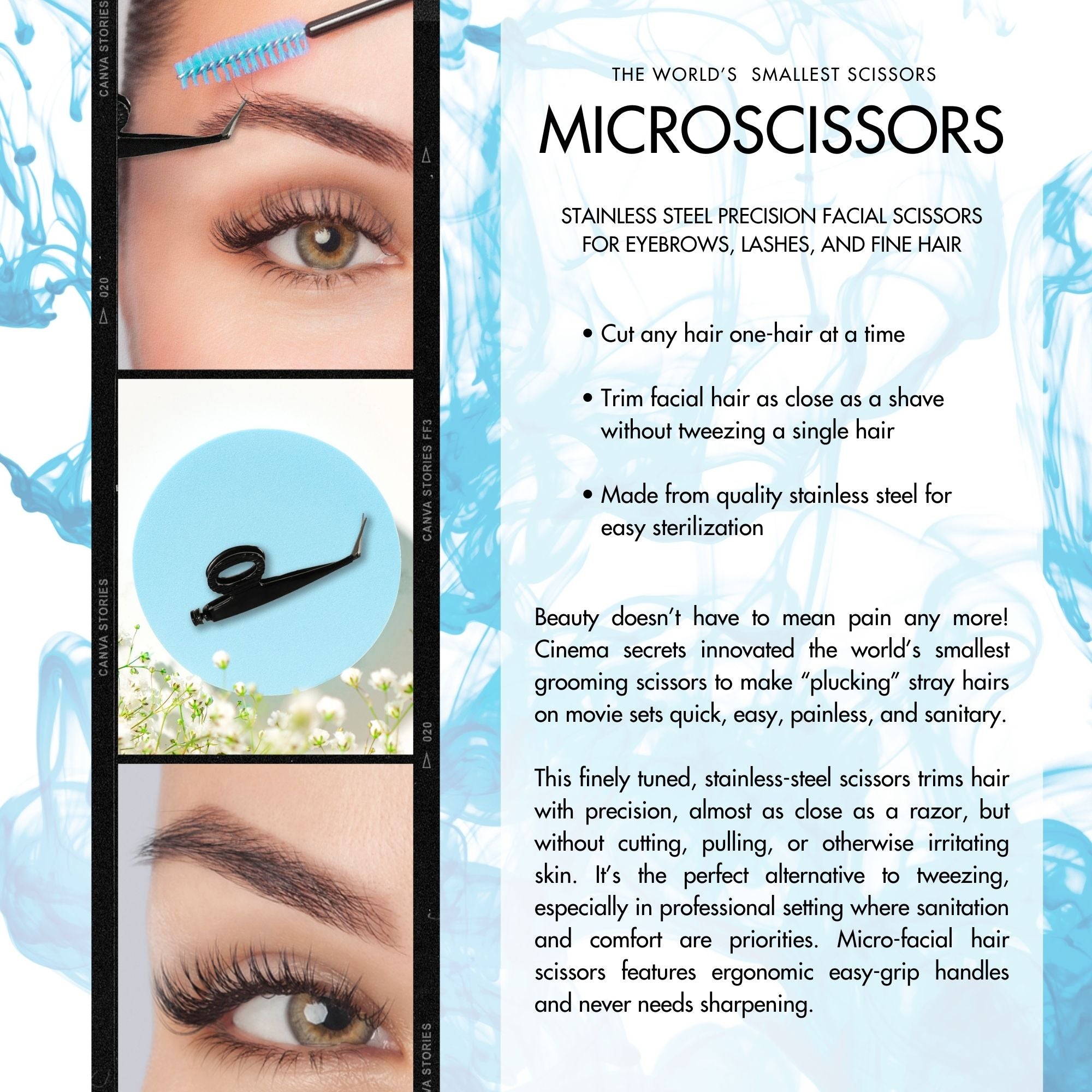 Cinema Secrets Micro-Scissors micro-ciseaux inox précision