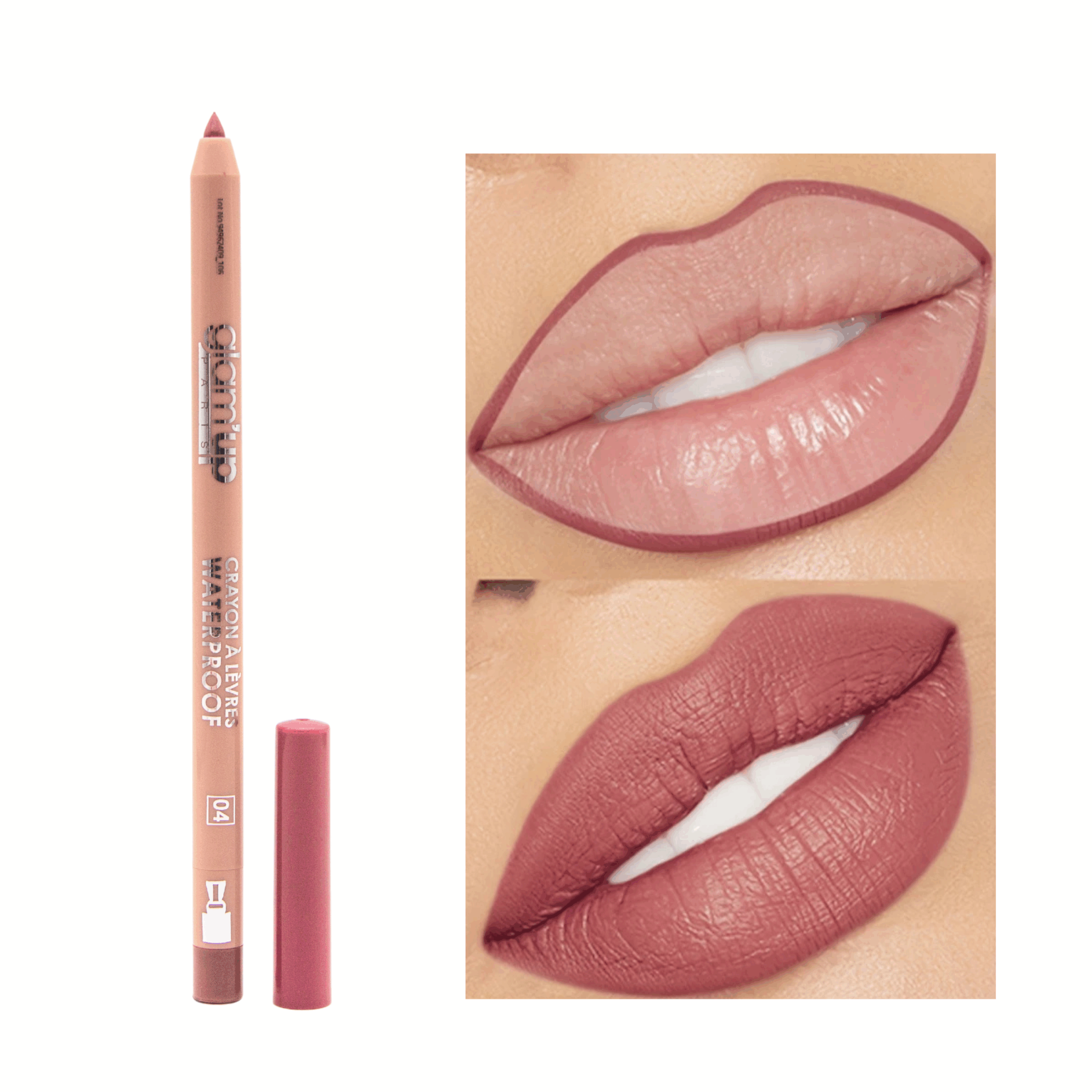 Glam'Up Les Lèvres crayon à lèvres N°4 Nutty mat waterproof