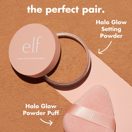 E.L.F Halo Glow houppette poudre visage lavable fini flouté