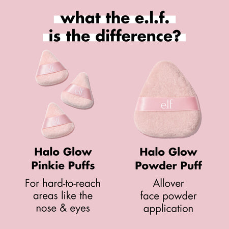 e.l.f. Halo Glow houppette poudre lot 3 mini velours