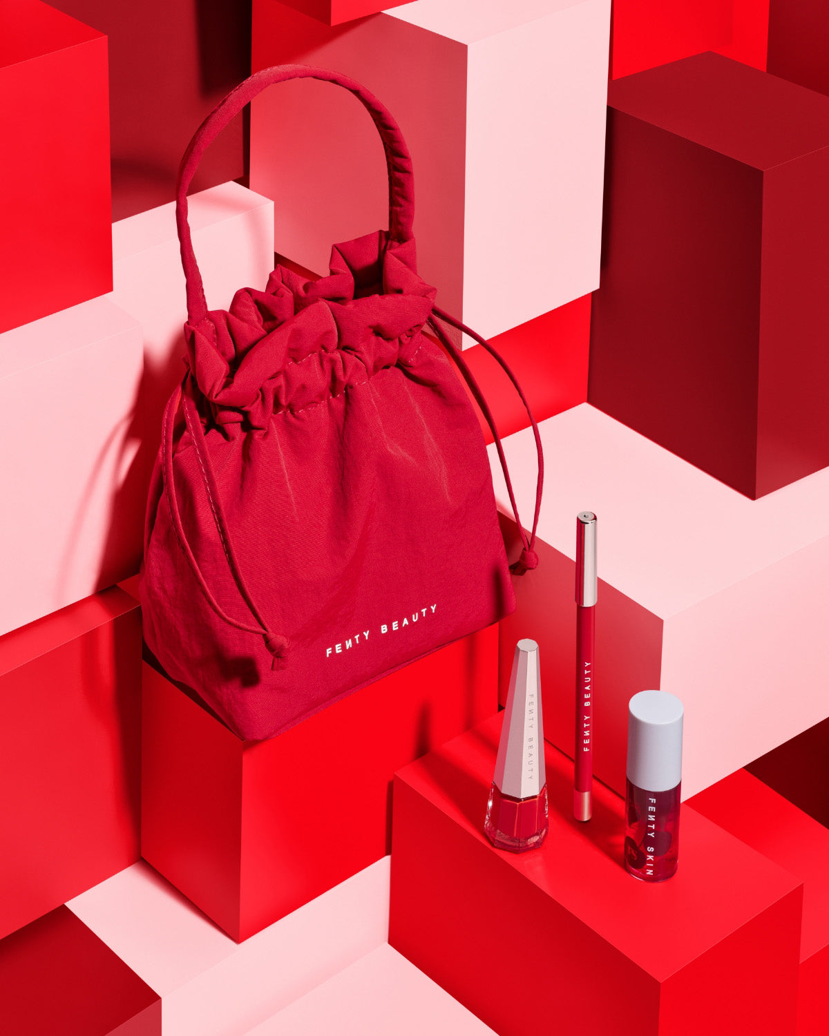 Fenty Beauty Cherry Mouth coffret lèvres 3 pièces cerise édition limitée