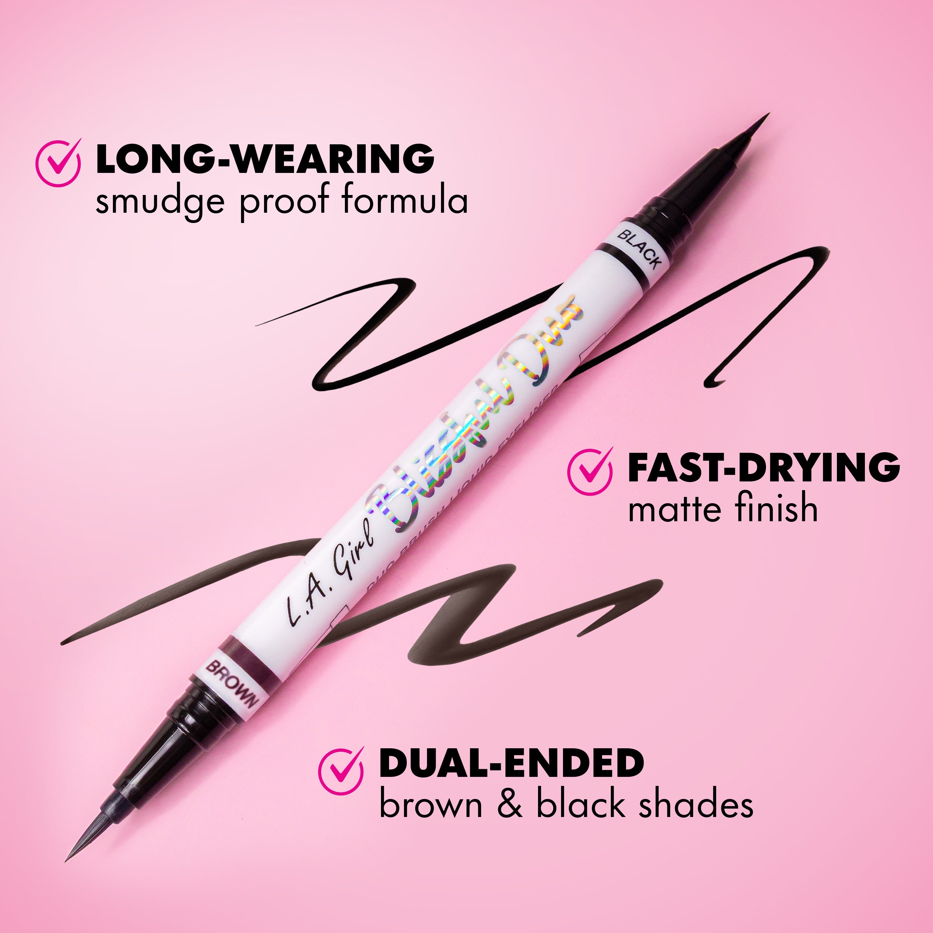 L.A. Girl Eyeliner Blissful Duo eyeliner G97916 Noir Marron