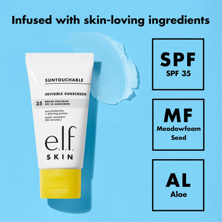 e.l.f. Suntouchable Invisible Sunscreen Gel solaire SPF 35 transparent