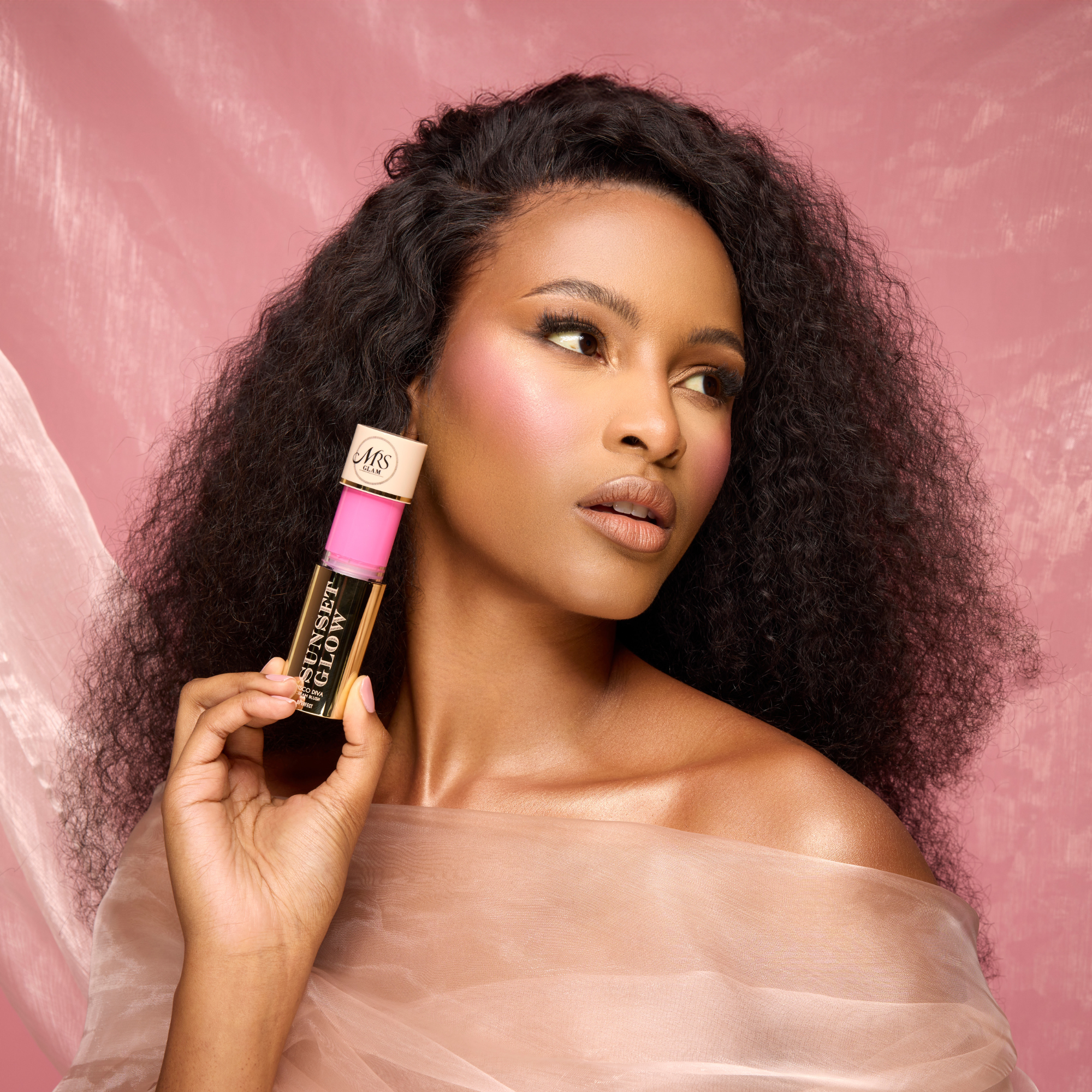 Mrs Glam Sunset Glow blush crème éclat lumineux 10 ml