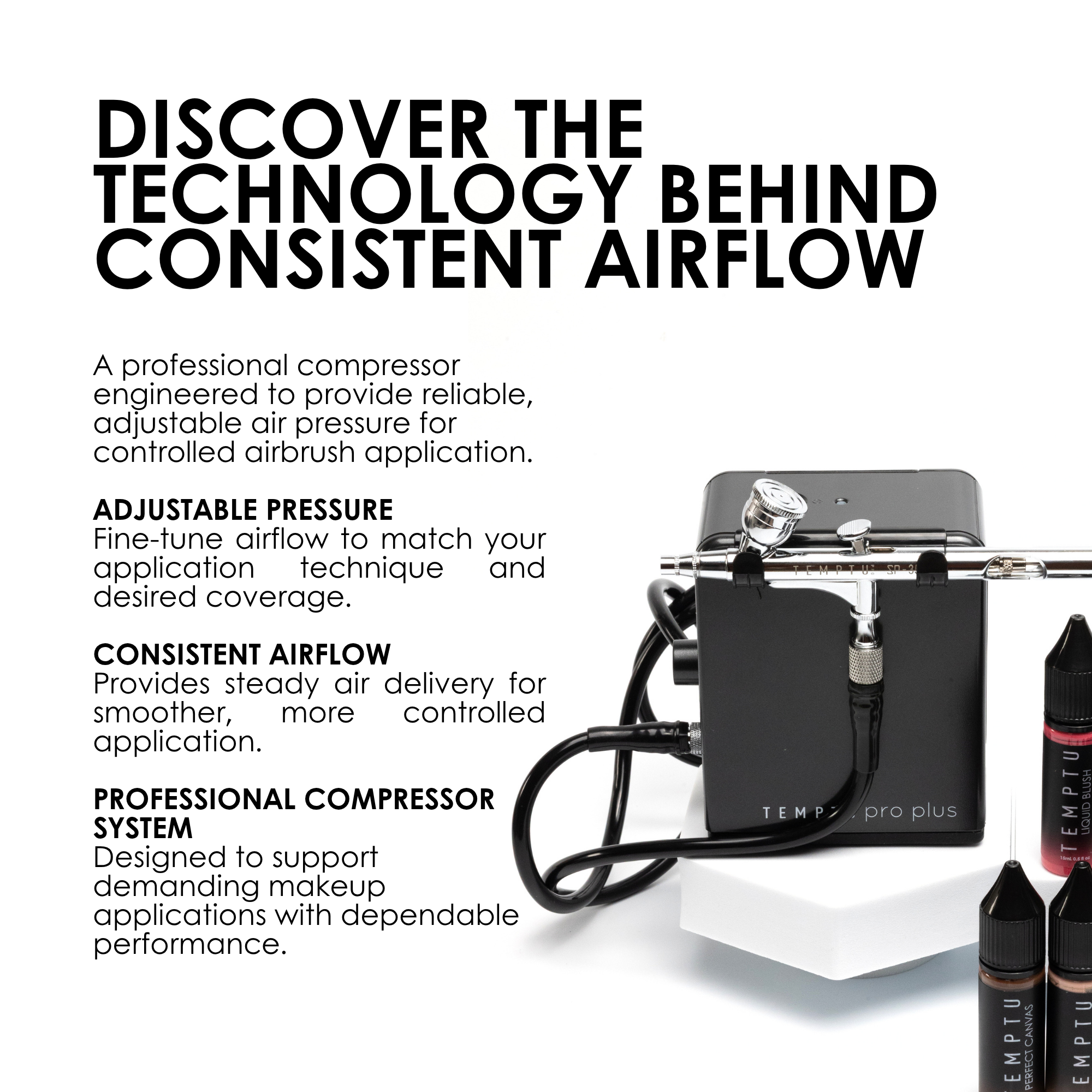TEMPTU Pro Plus compresseur aérographe portable 30 PSI