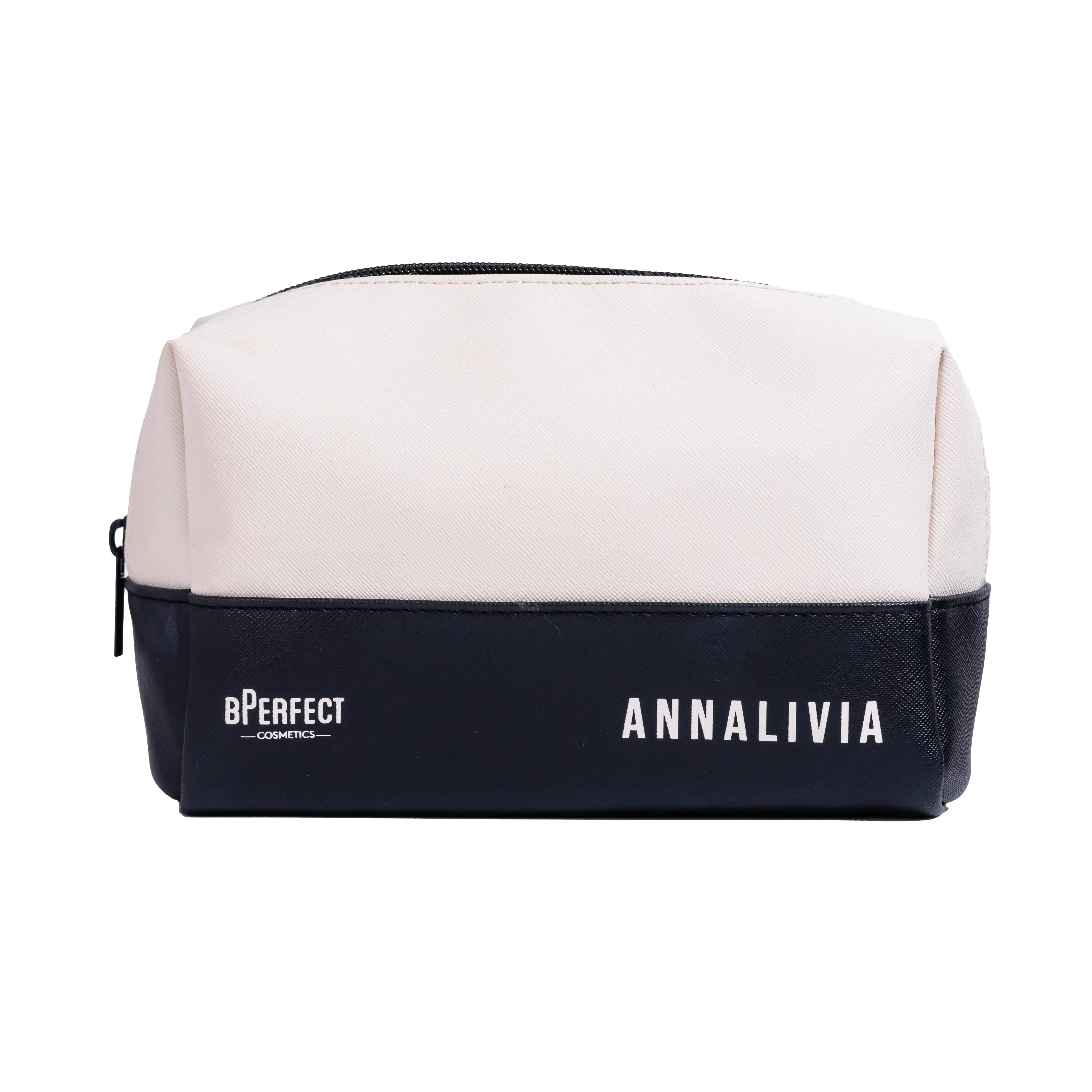 BPerfect Annalivia trousse maquillage voyage simili cuir crème