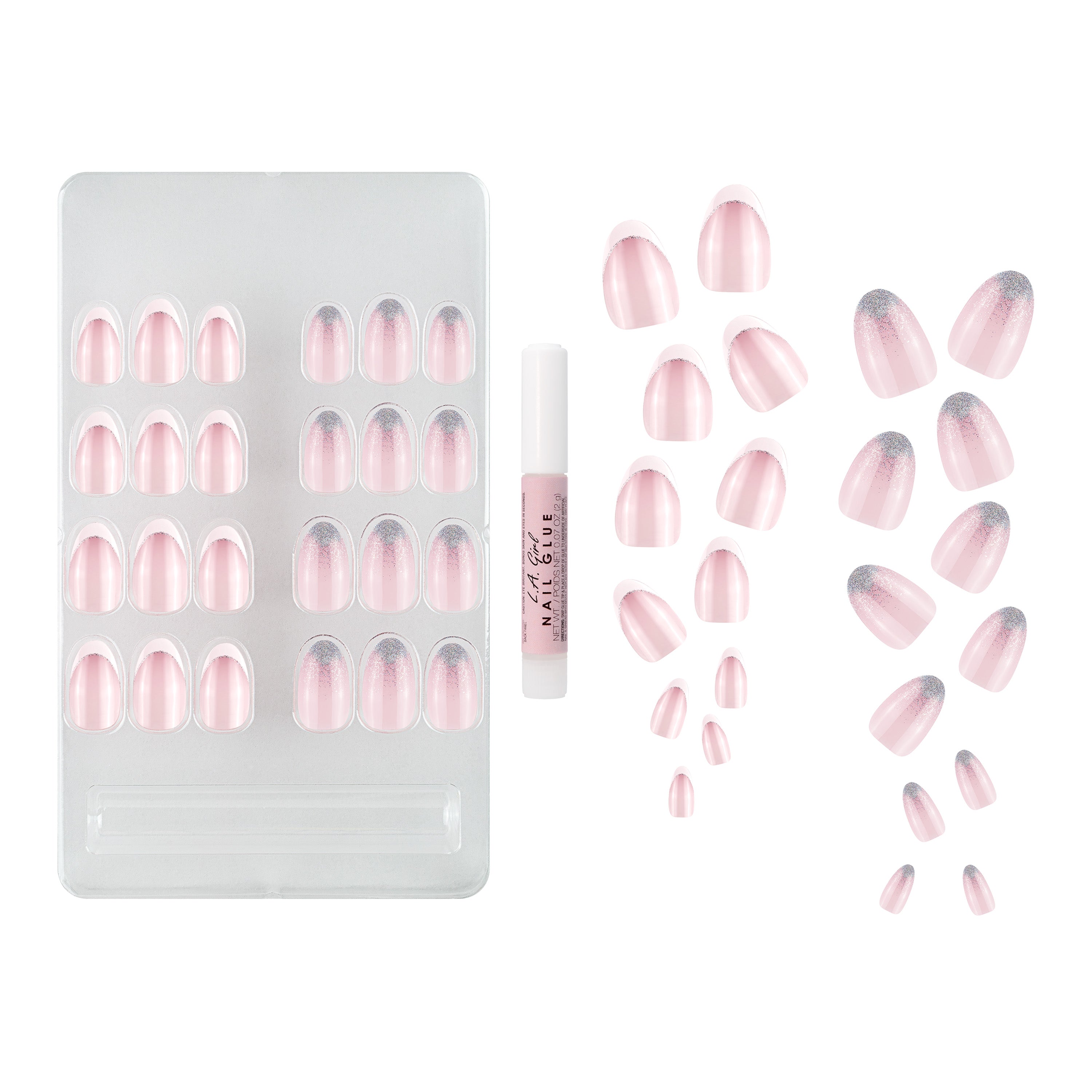 L.A. Girl Oh So Shiny GNT159G faux ongles Dream Team 60 pcs