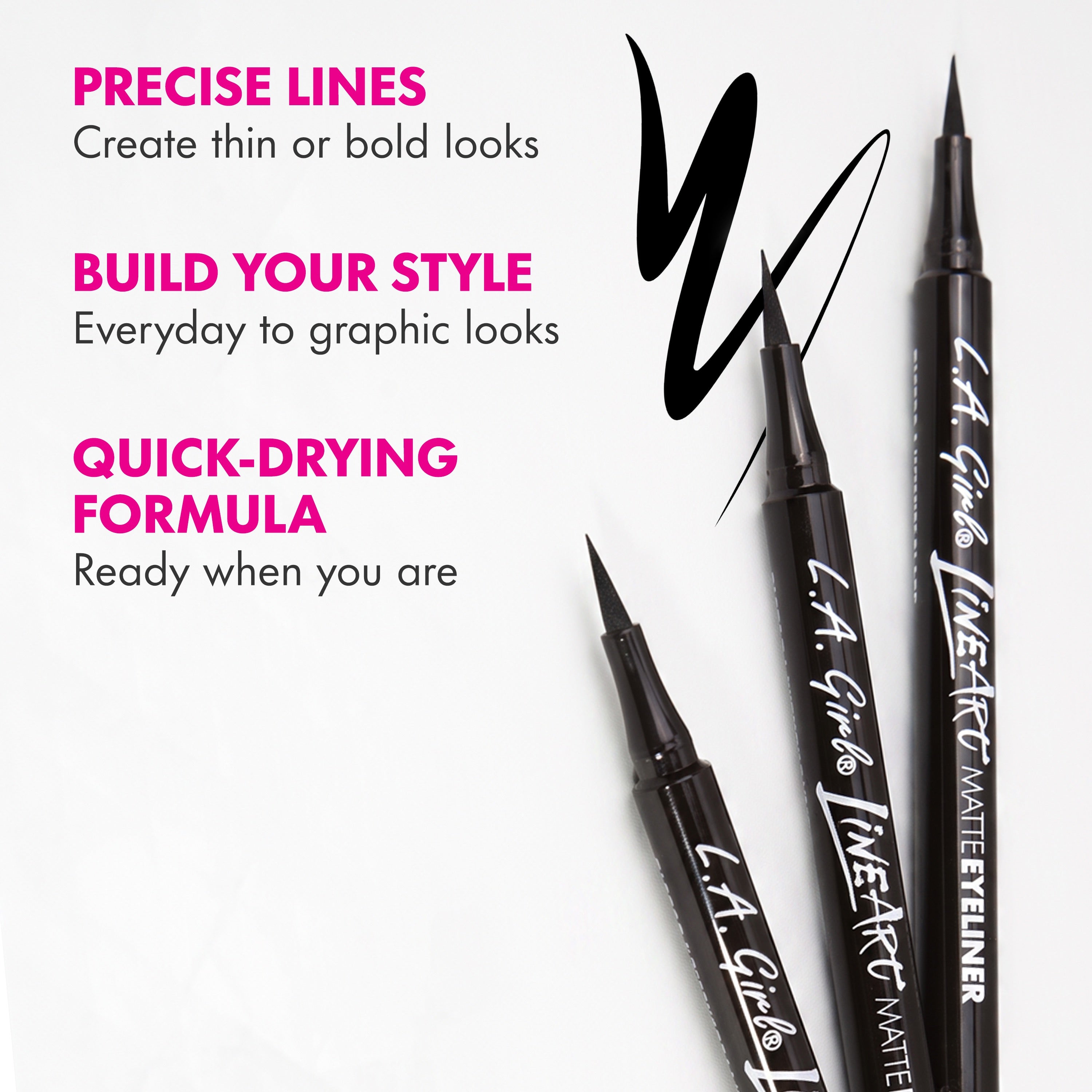 L.A. Girl Line Art eyeliner feutre GLE728 Intense Black mat