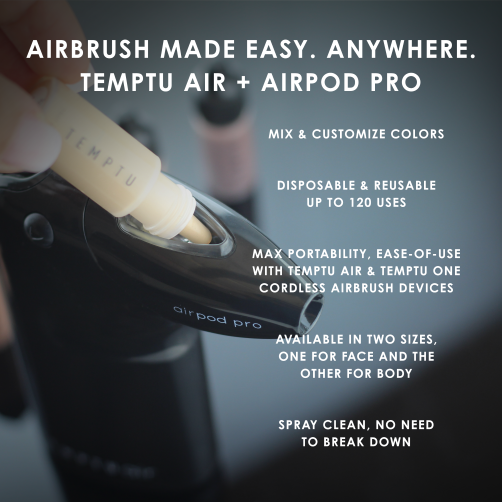 TEMPTU Air Kits Kit Aérographe Basic Noir Rechargeable