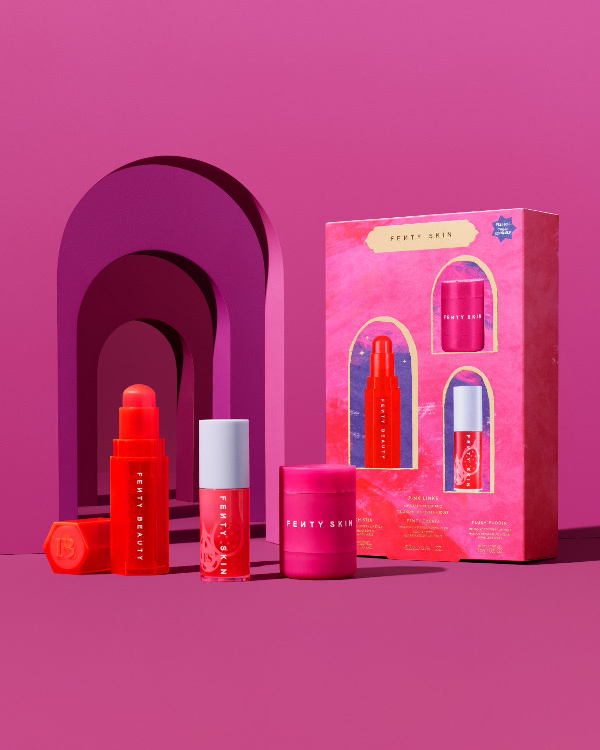 Fenty Beauty Pink Links coffret lèvres et joues huile + blush