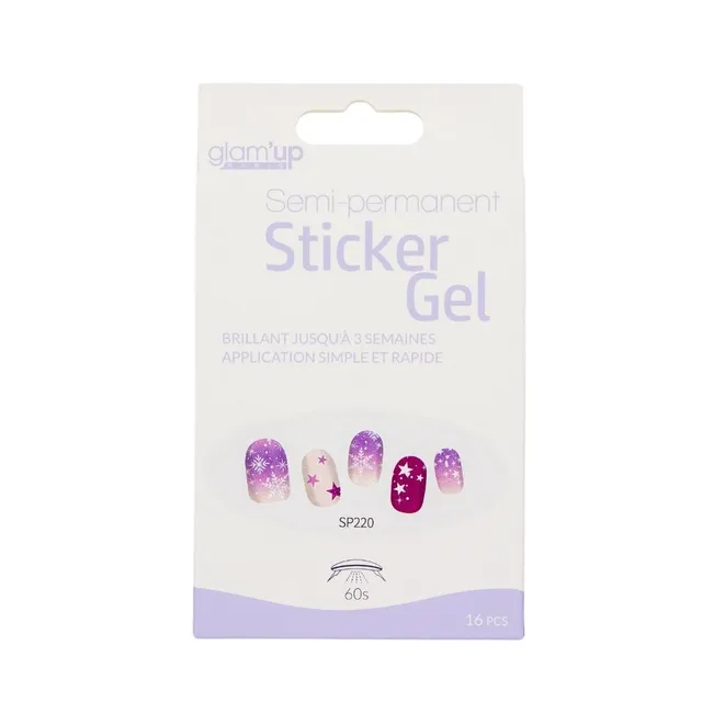 GLAM'UP Les Ongles Sticker Gel Star & Snow 16 pcs