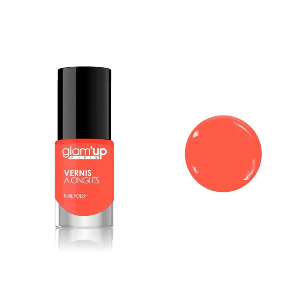 GLAM'UP Les Ongles Vernis Corail longue tenue brillant