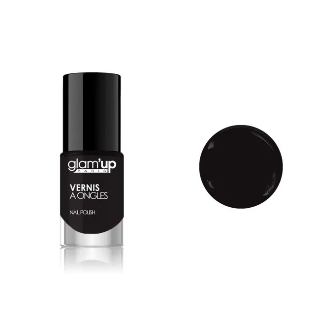 GLAM'UP Les Ongles Vernis Noir longue tenue brillant