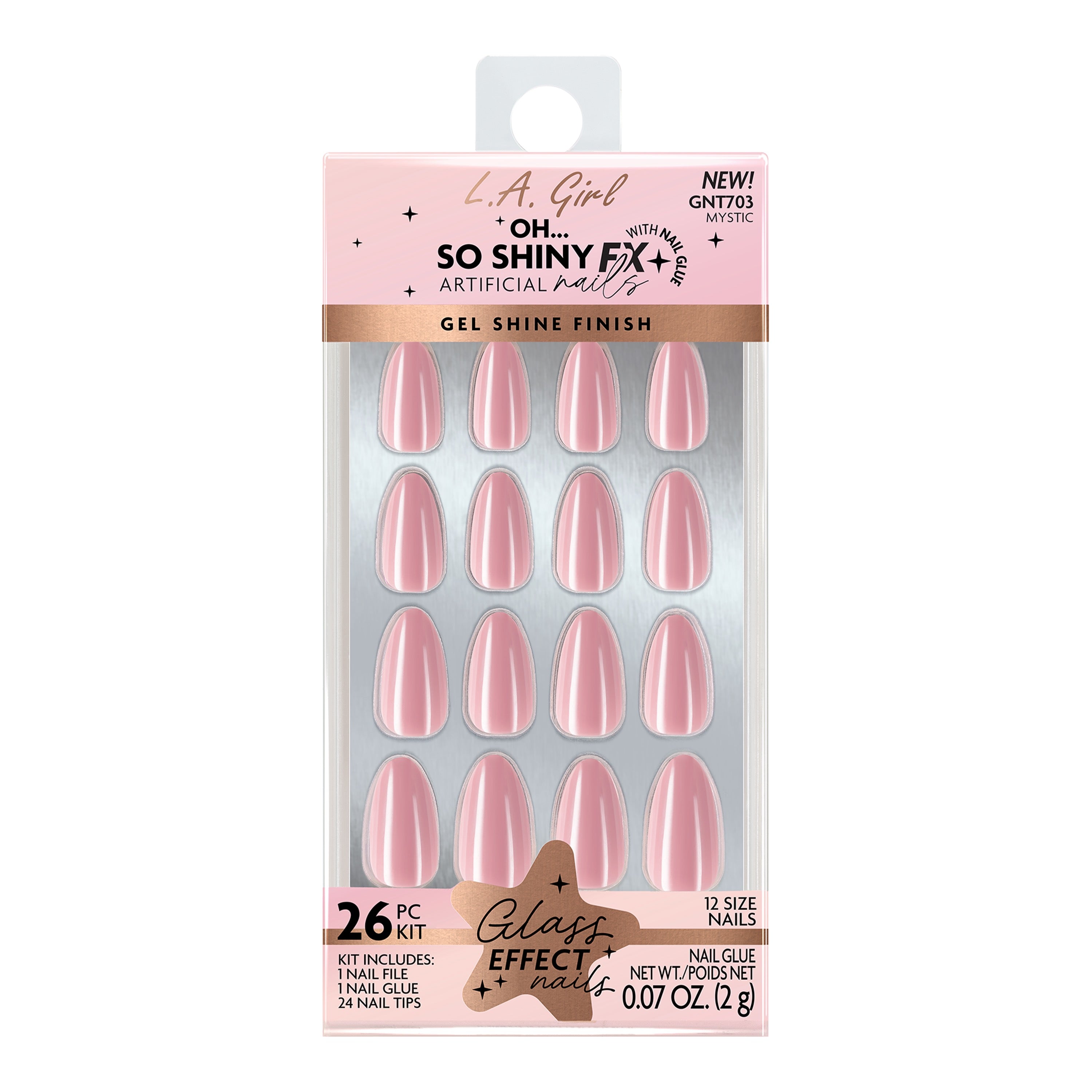 L.A. Girl Nails Oh So Shiny faux ongles Moonstone gel