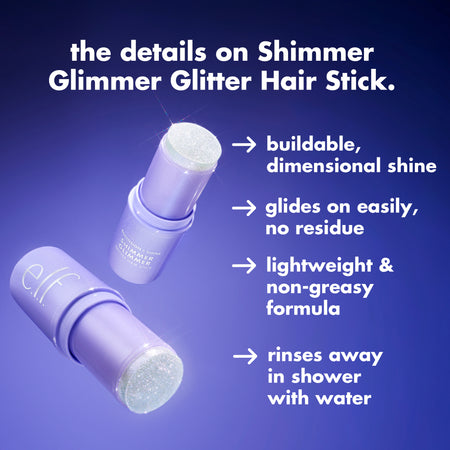 e.l.f. Shimmer Glimmer Glitter Hair Stick rose-bleu
