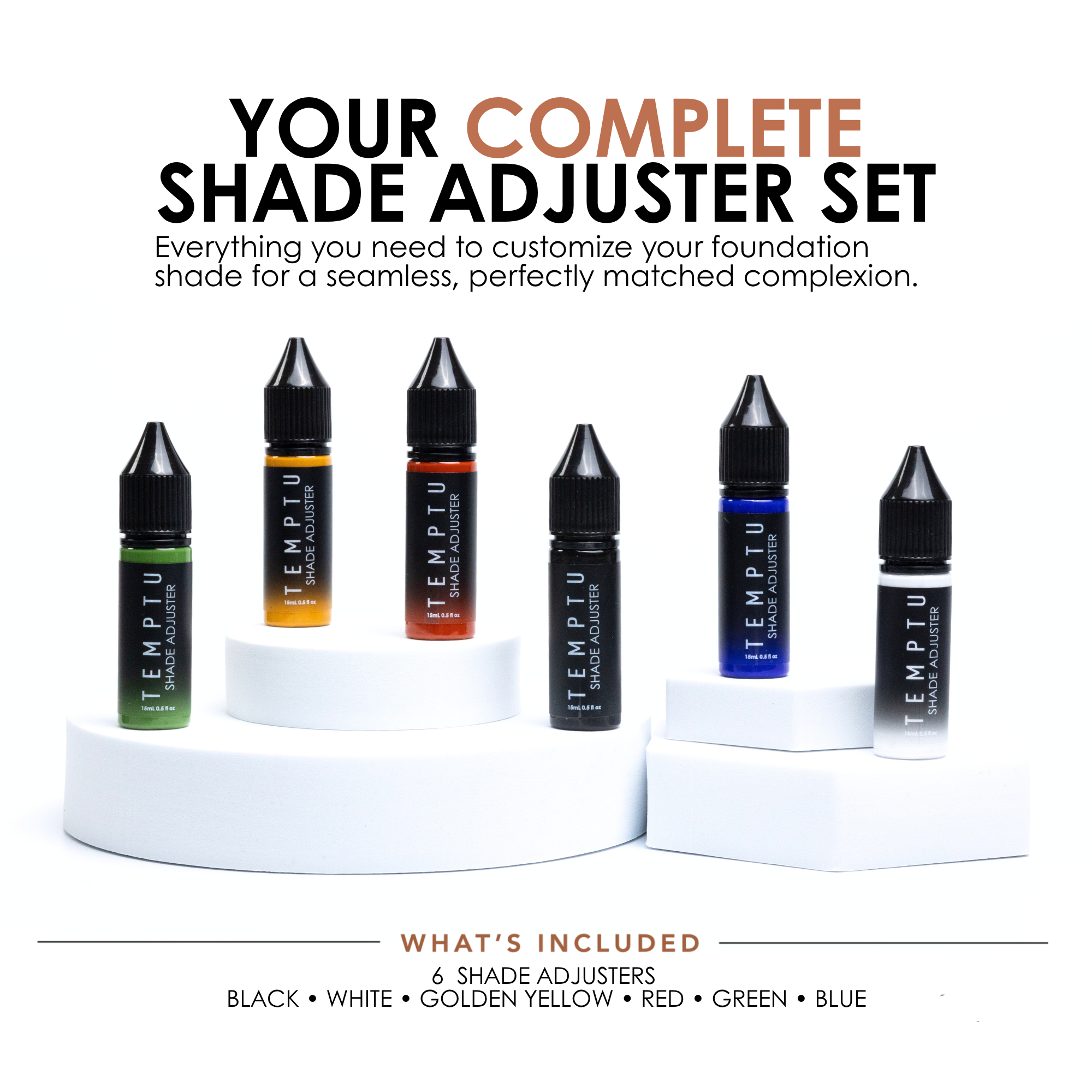 TEMPTU Shade Adjusters Set 6 Correcteurs Teint S/B