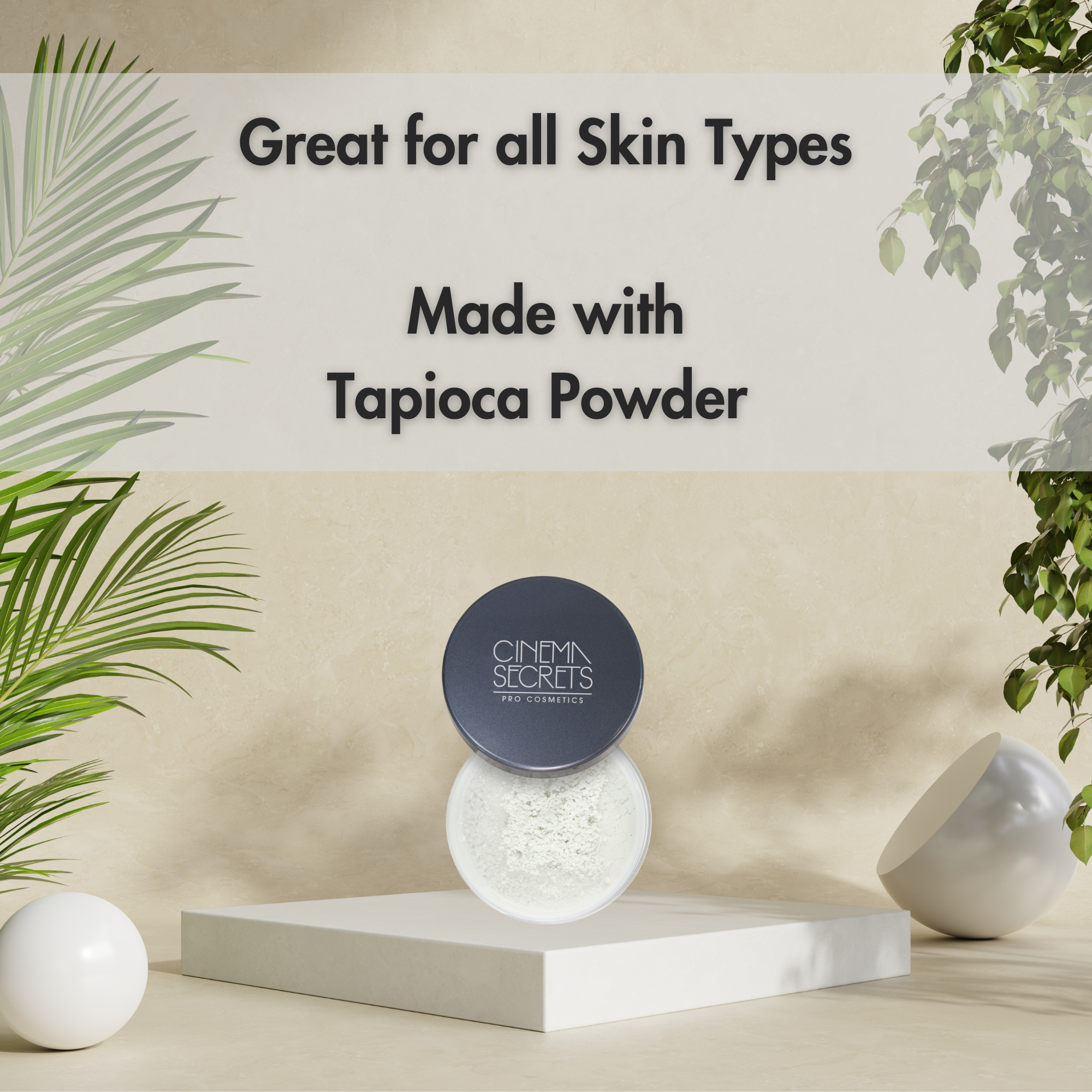Cinema Secrets Setting Powder poudre libre incolore mat