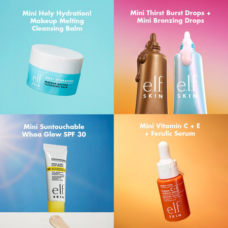 E.L.F. Moisturizers Best & Obsessed Kit Soin 5 Miniatures Éclat