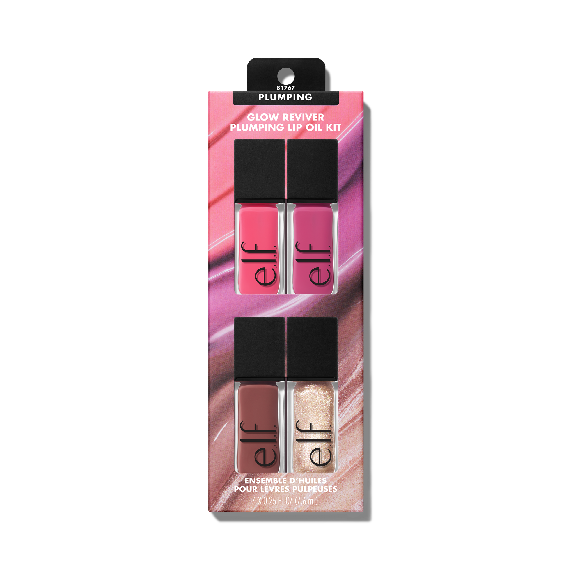 e.l.f. Glow Reviver Huile Lèvres Repulpante Kit 4 Teintes