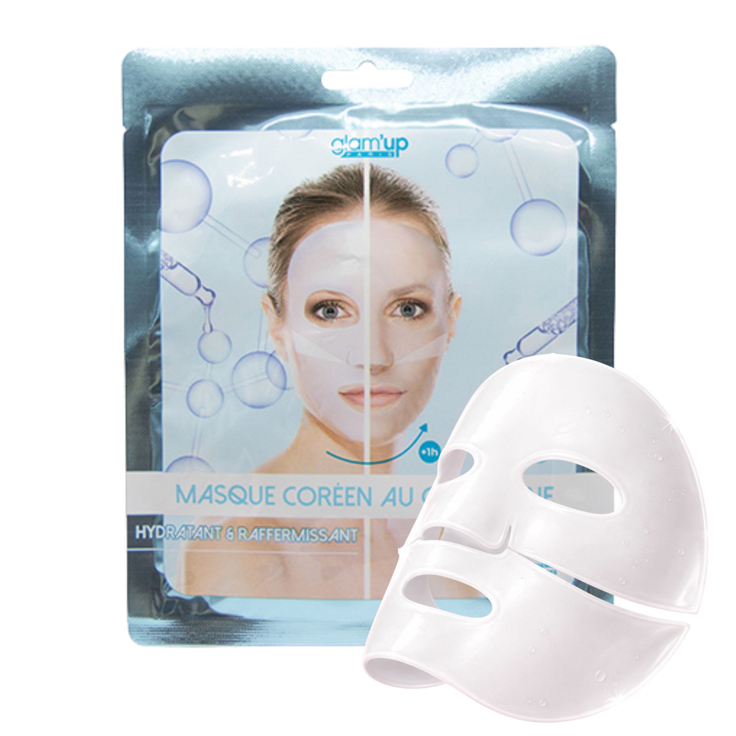 Glam'Up Skincare Masque Coréen au Collagène hydrogel hydratant