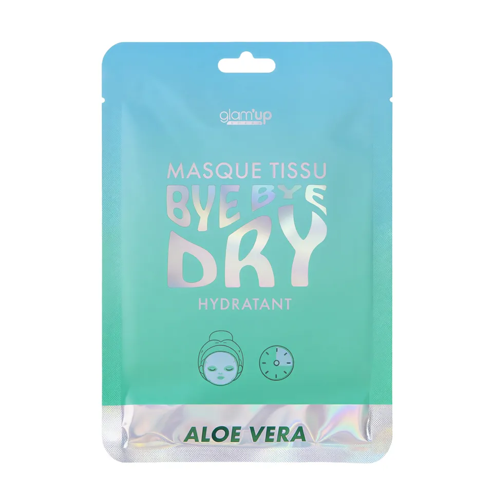 GLAM'UP Skincare Masque Tissu Bye Bye Dry Aloe Vera