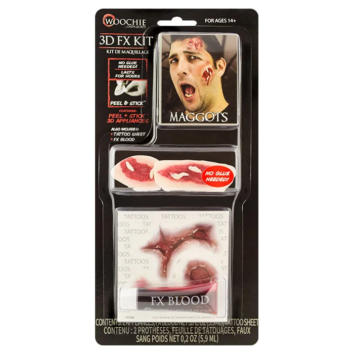 Cinema Secrets Woochie Maggots 3D Kit effets spéciaux autocollant