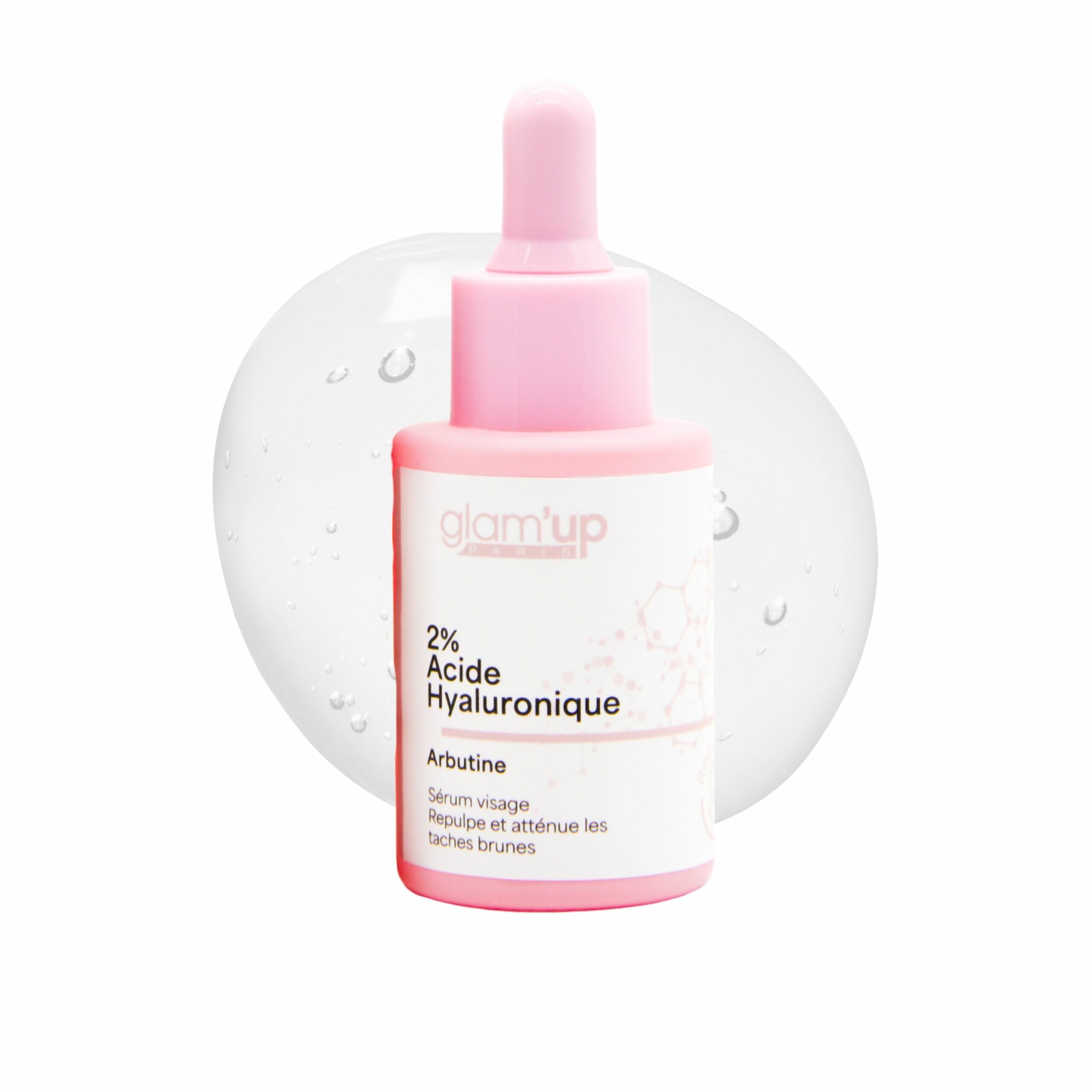 GLAM'UP Skincare Sérum Visage Repulpant 2% Acide Hyaluronique Arbutine