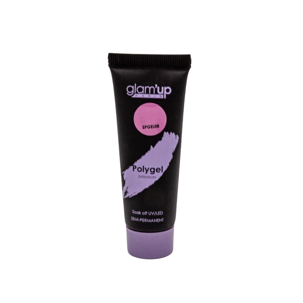 GLAM'UP Les Ongles Poly Gel Semi-Permanent Rose Clair tube