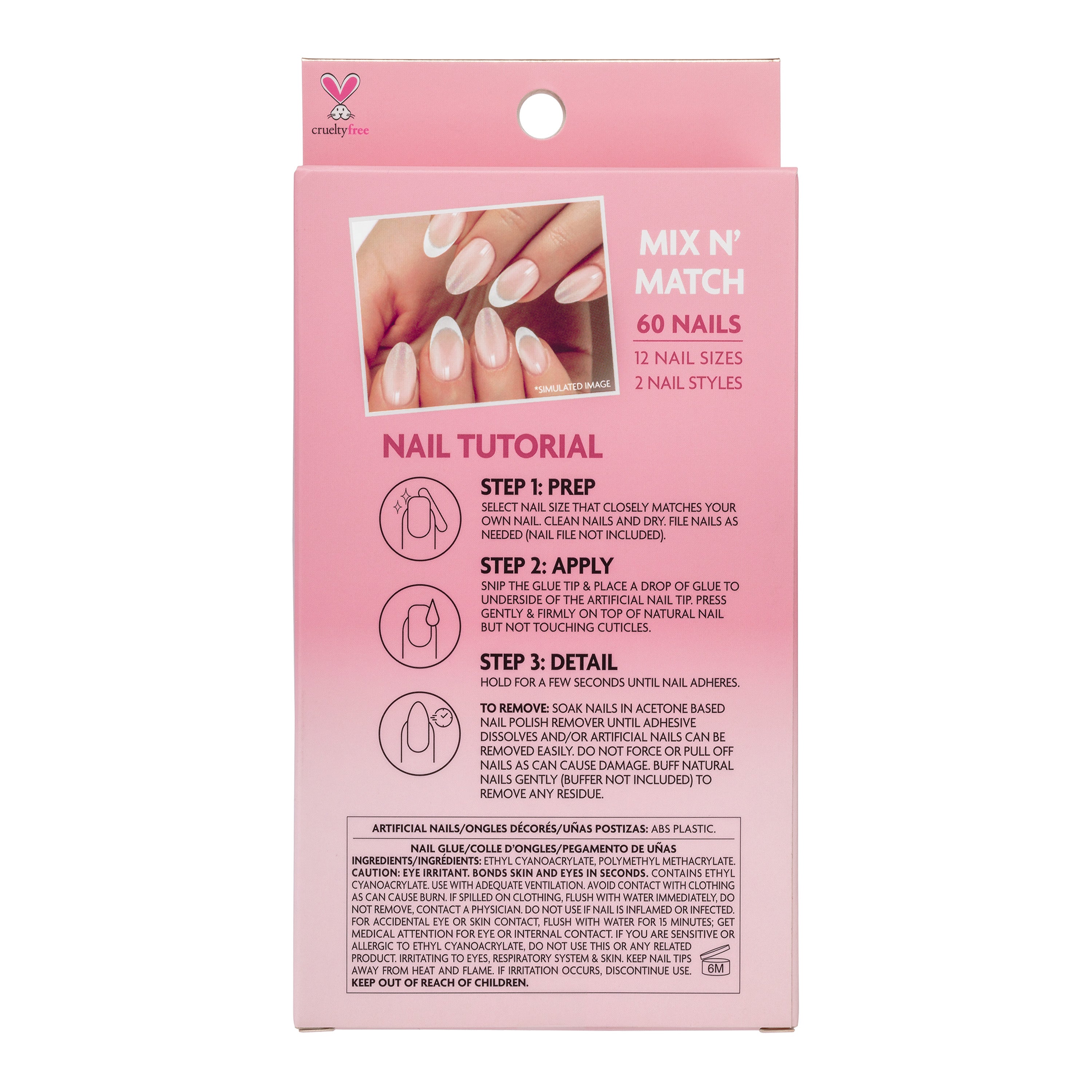 L.A. Girl Oh So Shiny GNT159G faux ongles Dream Team 60 pcs