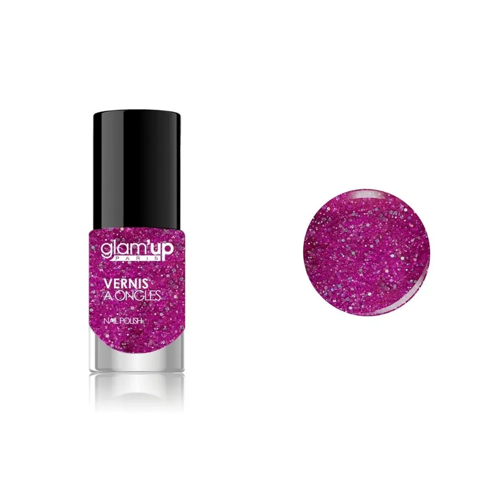 Glam'Up Les Ongles vernis pailleté violet brillant