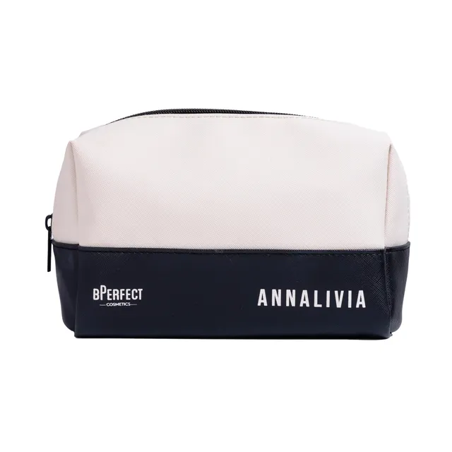 BPerfect Annalivia trousse maquillage voyage simili cuir crème