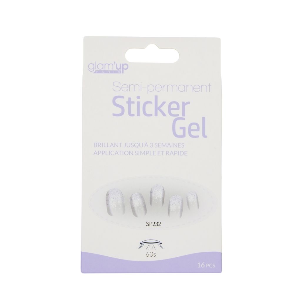 GLAM'UP Les Ongles Sticker Gel Semi-Permanent Flocons 16 pcs