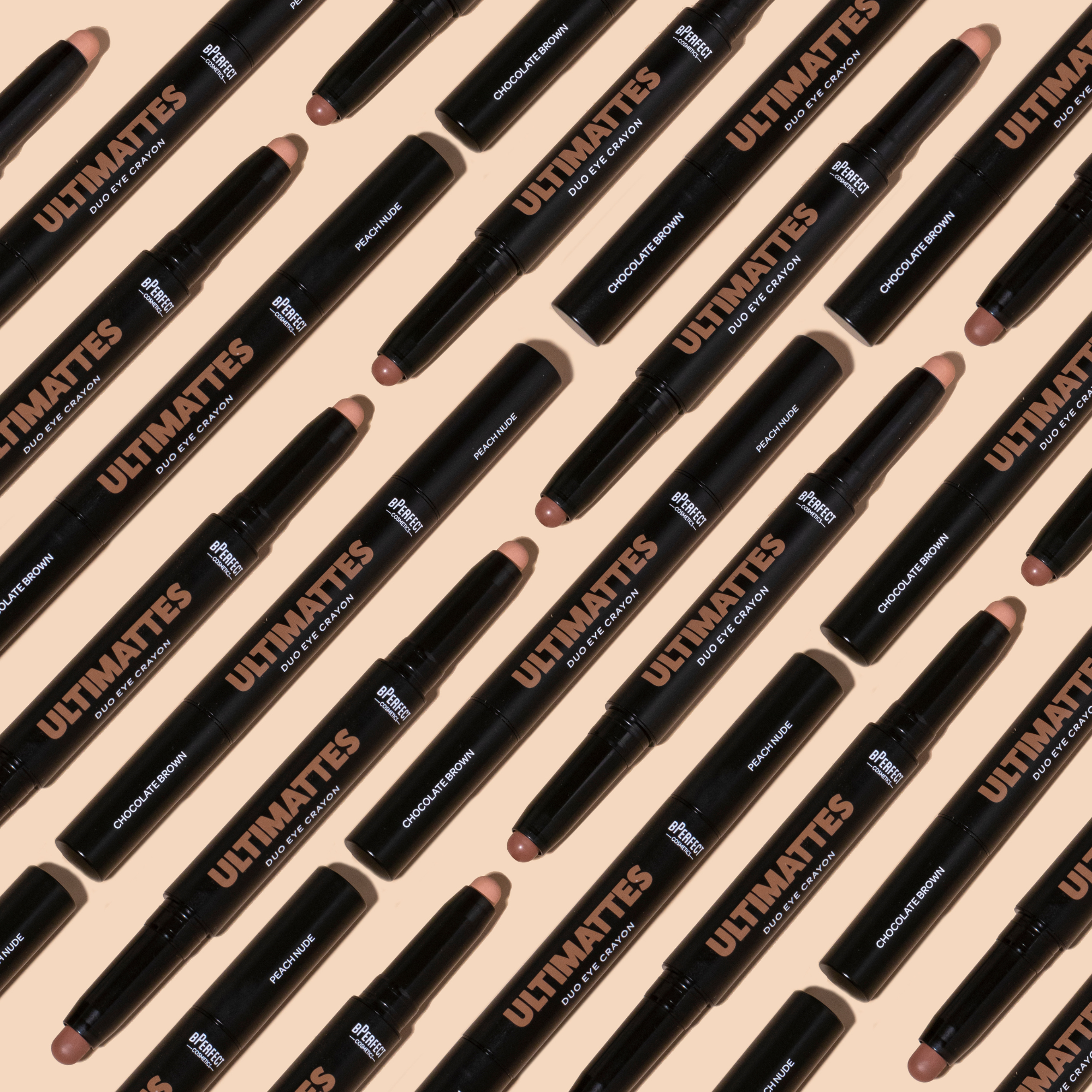 Be Perfect Ultimattes Duo crayon yeux Peach Nude + Chocolate 2g