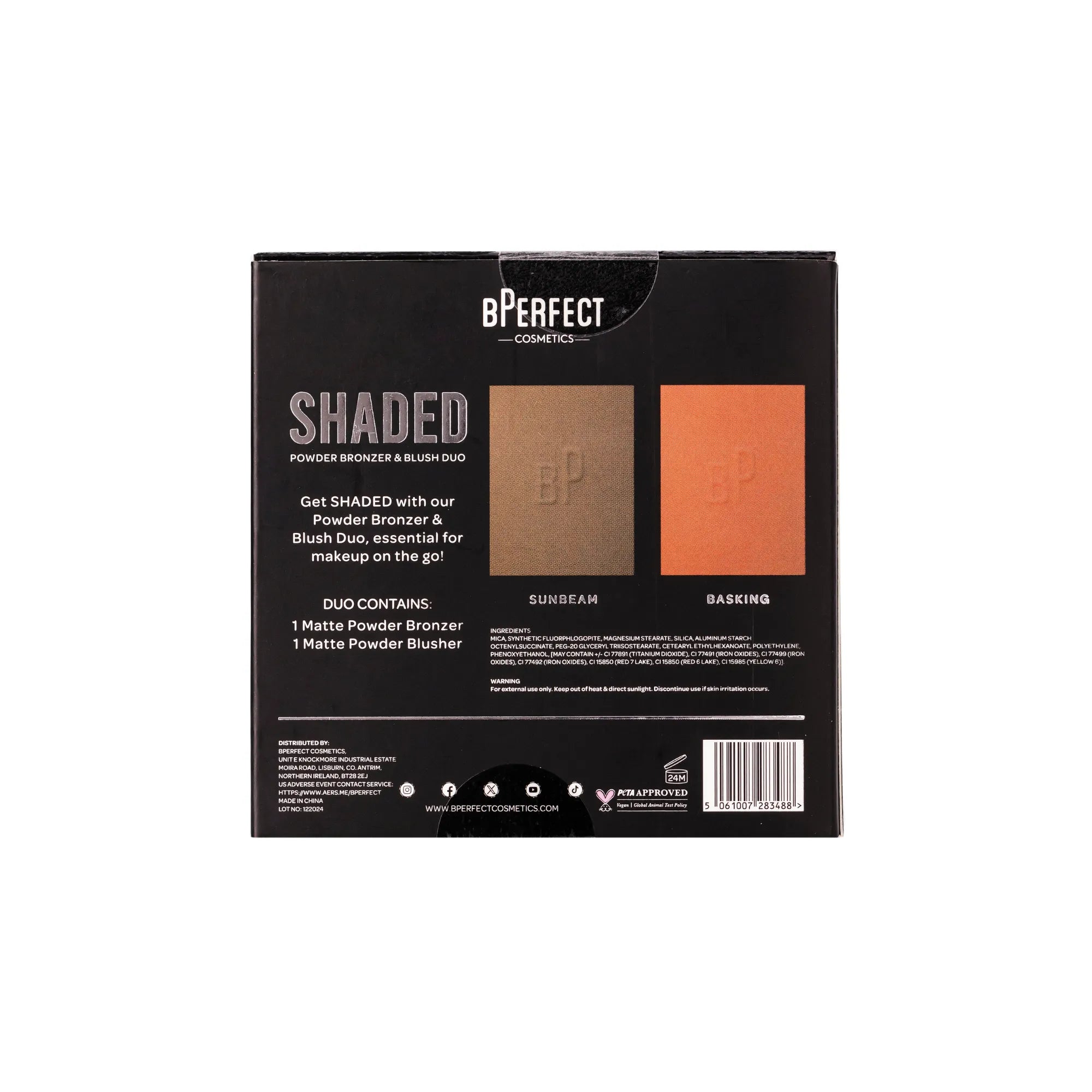 BPerfect Shaded Duo Bronzer Blush Poudre 01 Light Miroir