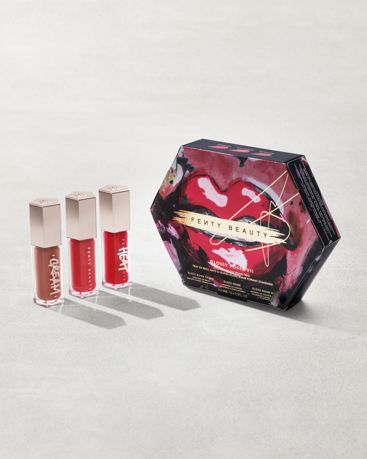 Fenty Beauty Glossy Posse 7.0 trio gloss Bomb 3x9 ml