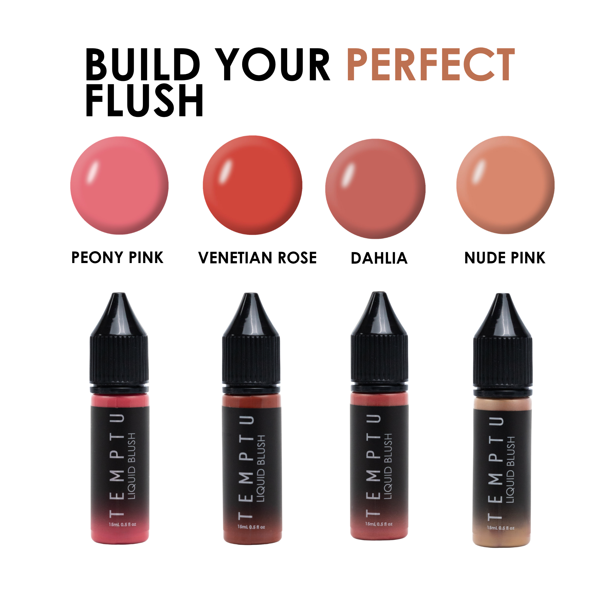 TEMPTU Airbrush Supplies blush liquide 4 teintes
