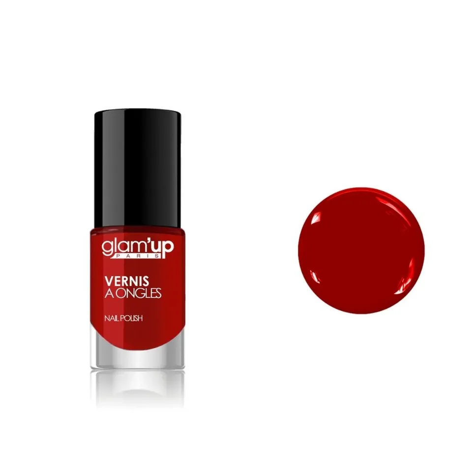 GLAM'UP Les Ongles Vernis Rouge Carmin longue tenue