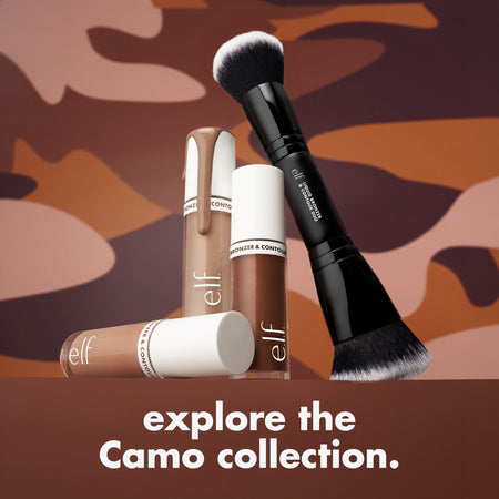 e.l.f. Liquid Bronzer & Contour Duo Brush pinceau double